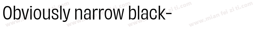 Obviously narrow black字体转换